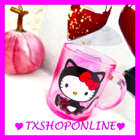 👻☕{Hello Kitty} Pink Crystal Coffee Mug ☕👻 - Picture 1 of 5